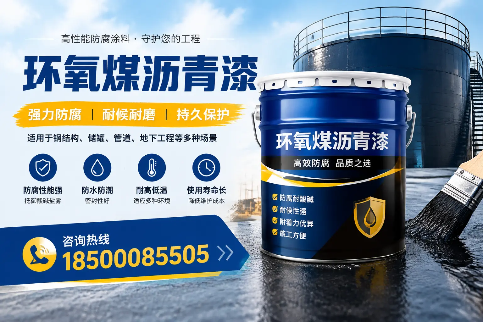 环氧煤沥青漆在工业中的应用，保定企业的选择